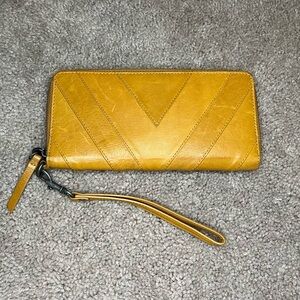 Lucky Brand Leather Wallet with Wristlet